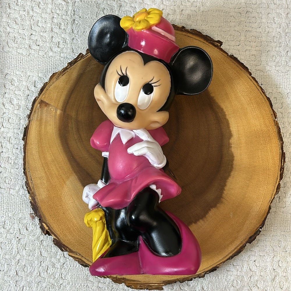 1970s Minnie Mouse Vintage Rubber Coin Bank Walt Disney 11" Tall By LLco Toys - Picture 8 of 8